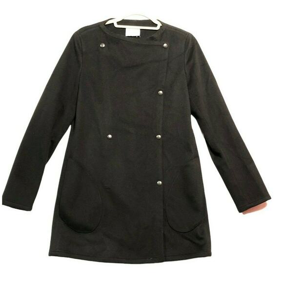 AKRIS punto Coat Women’s Size 4 Wool Black - Picture 1 of 11